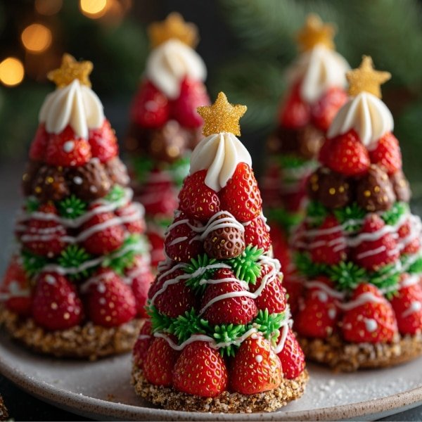 Strawberry Christmas Tree Treats