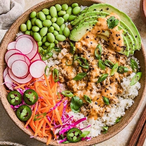 Ground Turkey Rice Bowls with Bang Bang Sauce – anarecipes.com